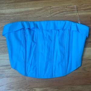 Blue Kendal and Kylie Strappless top